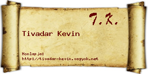 Tivadar Kevin névjegykártya